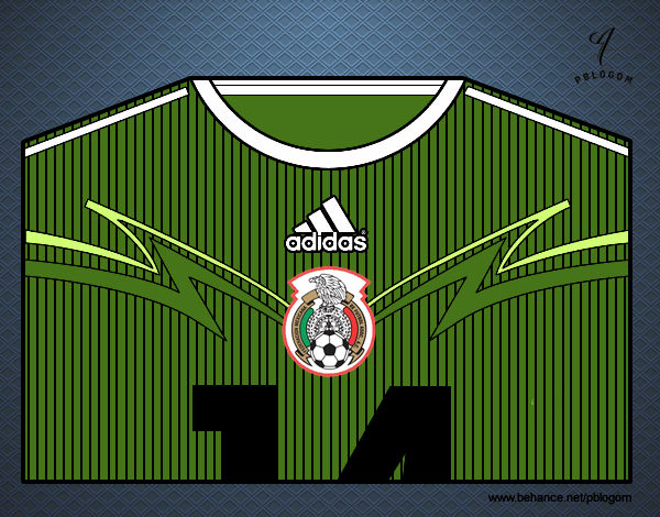 Camiseta del mundial de fútbol 2014 de México