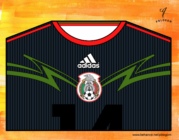 Camiseta del mundial de fútbol 2014 de México