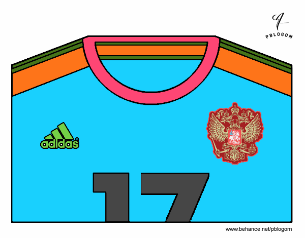 Camiseta del mundial de fútbol 2014 de Rusia