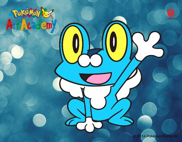 Froakie saludando