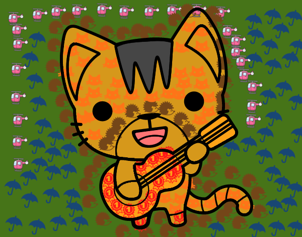 Gato guitarrista