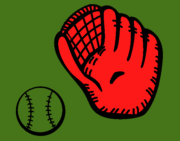 Guante y bola de béisbol