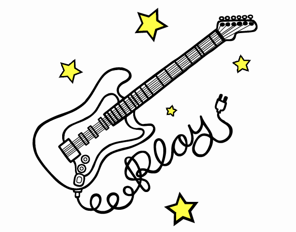 Guitarra y estrellas