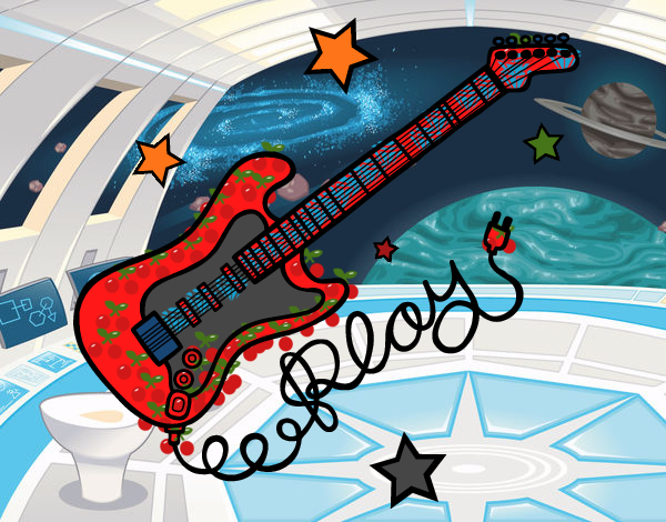 Guitarra y estrellas