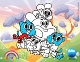 Gumball y amigos contentos