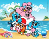 Gumball y amigos contentos