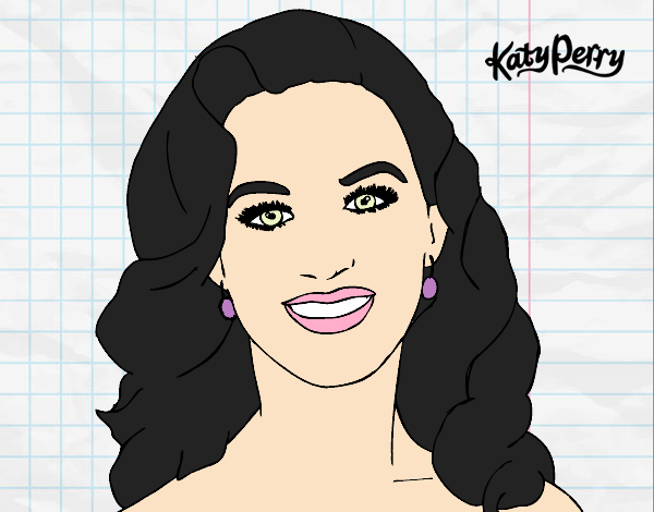 Dibujo Katy Perry primer plano pintado por dianita12