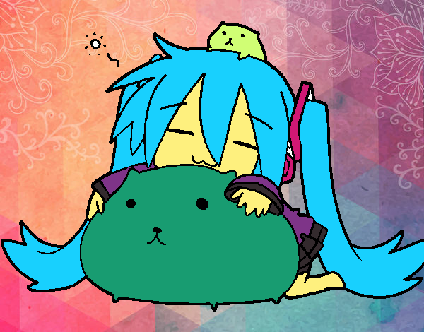 Miku con gatitos