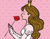 Dibujo Princesa y rosa pintado por daniel88