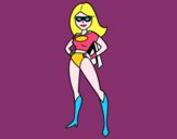 Dibujo Superheroina pintado por valenferra