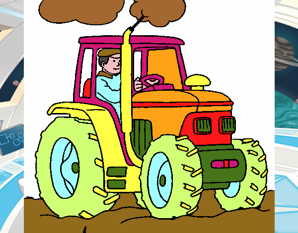 Tractor en funcionamiento