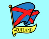 Dibujo Bandera de Escocia pintado por ojodehorus