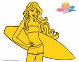 Barbie con tabla de surf