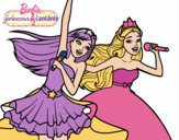 Barbie y la princesa cantando