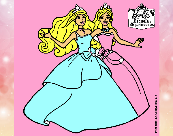 Barbie y su amiga súper felices