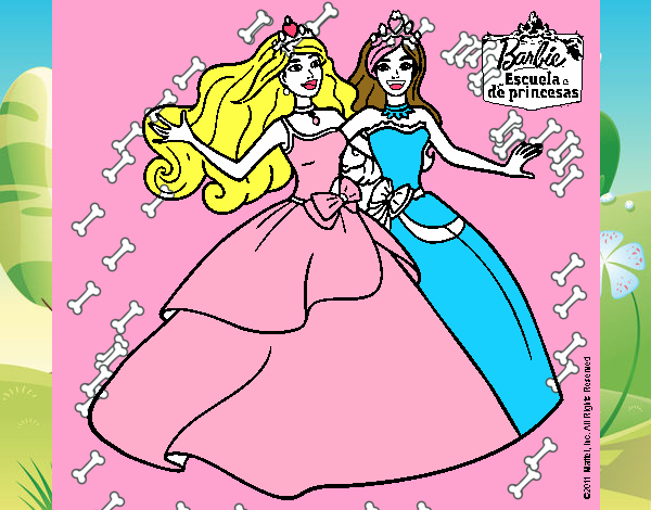 Barbie y su amiga súper felices