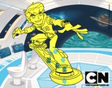 Dibujo Ben 10 skateboard pintado por noramision