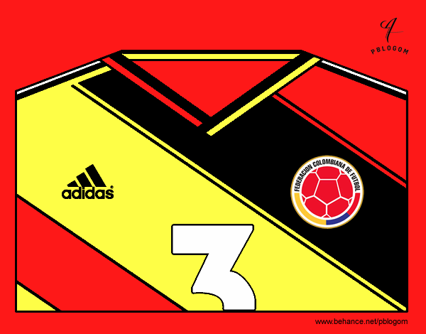 Camiseta del mundial de fútbol 2014 de Colombia