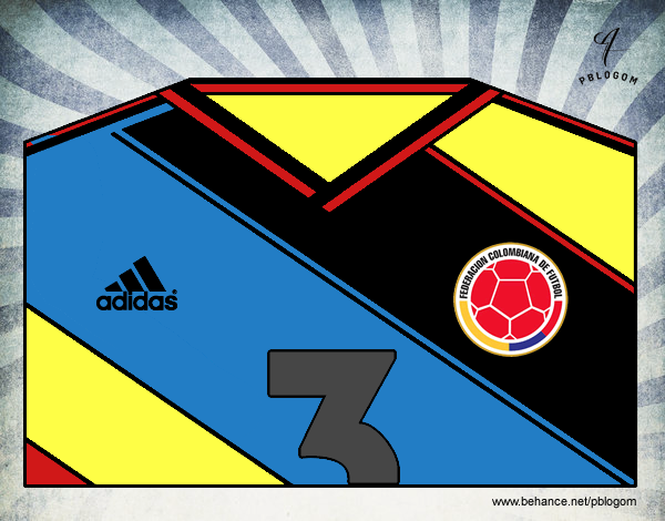 Camiseta del mundial de fútbol 2014 de Colombia