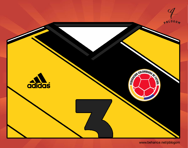 Camiseta del mundial de fútbol 2014 de Colombia