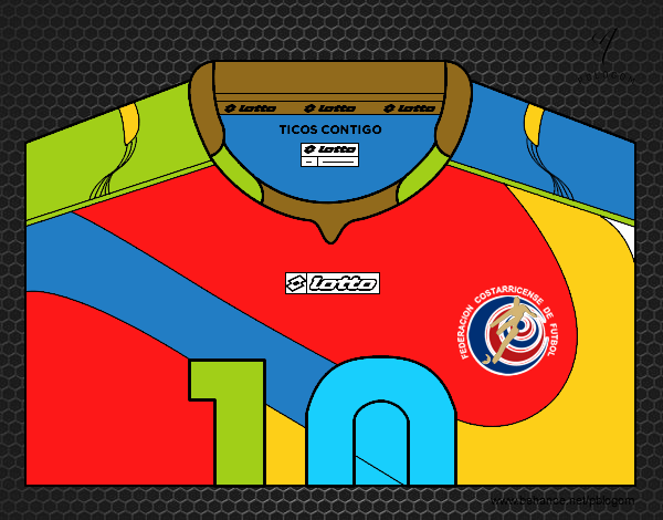 Camiseta del mundial de fútbol 2014 de Costa Rica