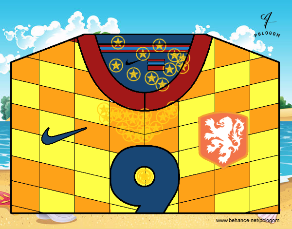 Camiseta del mundial de fútbol 2014 de Holanda