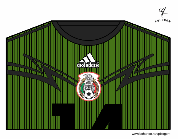 Camiseta del mundial de fútbol 2014 de México