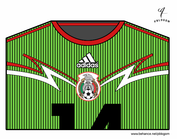 Camiseta del mundial de fútbol 2014 de México