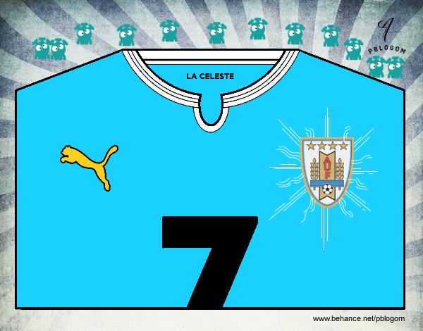 Camiseta del mundial de fútbol 2014 de Uruguay