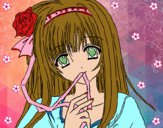 Dibujo Chica anime pintado por Lovecat