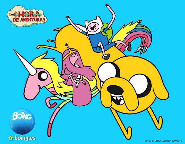 Finn y Jake con la Princesa Chicle