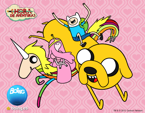 Finn y Jake con la Princesa Chicle