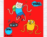 Finn y Jake escuchando música