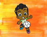 Dibujo Jugando a fútbol pintado por tilditus