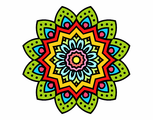 Dibujo Mandala flor natural pintado por Martii201
