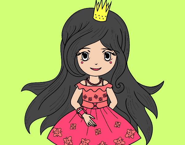 Dibujo Princesa primavera pintado por ojodehorus