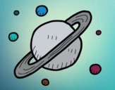 Dibujo Satélites de Saturno pintado por queyla