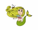 Dibujo Sirena con barquito pintado por franretta