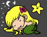 Sirenita chibi durmiendo