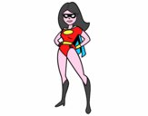 Dibujo Superheroina pintado por Cyndia