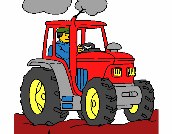 Tractor en funcionamiento