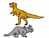 Triceratops y tiranosaurios rex