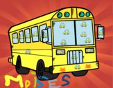 Dibujo Autobús del colegio pintado por SinaiV