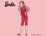 Dibujo Barbie con look casual pintado por tilditus