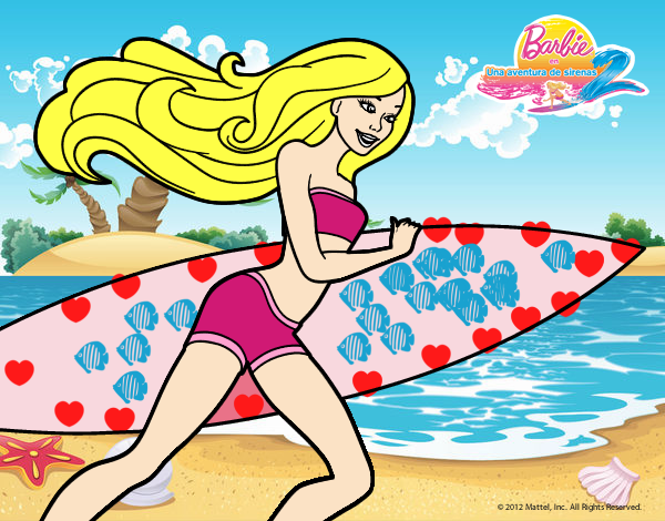 Barbie corre al agua