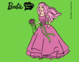 Dibujo Barbie vestida de novia pintado por tilditus