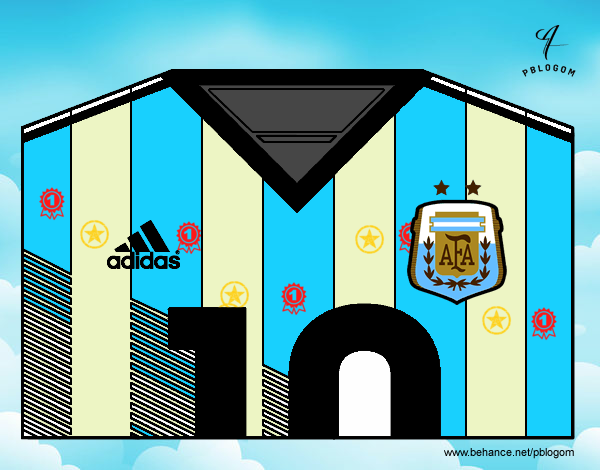 Camiseta del mundial de fútbol 2014 de Argentina