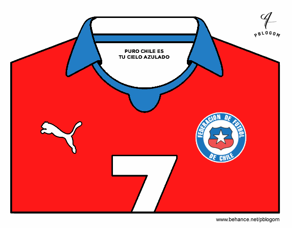 Camiseta del mundial de fútbol 2014 de Chile