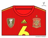 Camiseta del mundial de fútbol 2014 de España