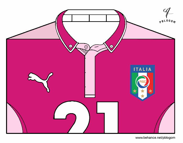 Camiseta del mundial de fútbol 2014 de Italia